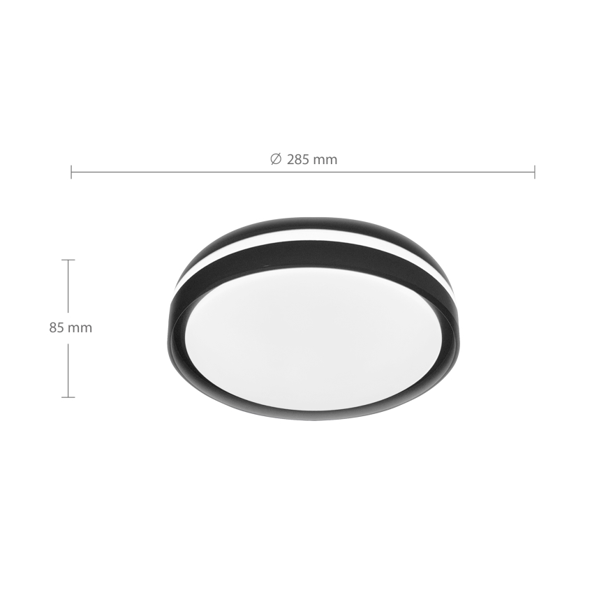 Brilagi - Lámpara de techo LED NAOMI LED/24W/230V Ø 28,5 cm negra