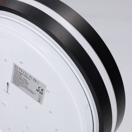 Brilagi - Lámpara de techo LED NAOMI LED/24W/230V Ø 28,5 cm negra