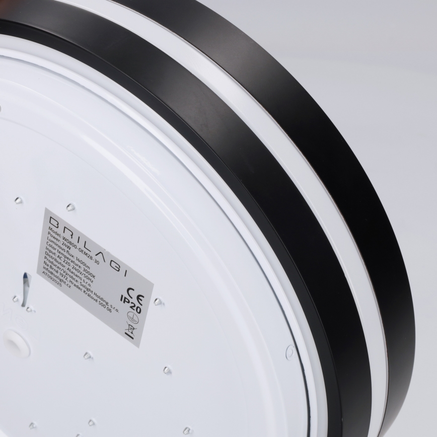 Brilagi - Lámpara de techo LED NAOMI LED/24W/230V Ø 28,5 cm negra