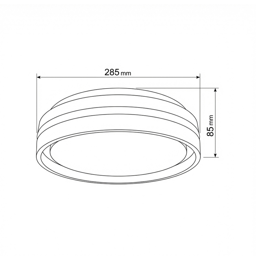 Brilagi - Lámpara de techo LED NAOMI LED/24W/230V Ø 28,5 cm negra