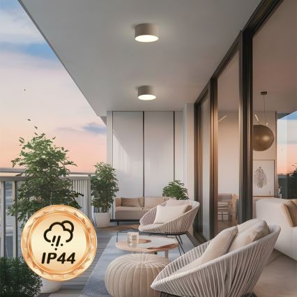 Brilagi - Plafón de techo para baño FORIS LED/14W/230V Ø 12 cm beige IP44