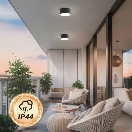 Brilagi - Plafón LED de techo para baño FORIS LED/14W/230V Ø 12 cm negro IP44