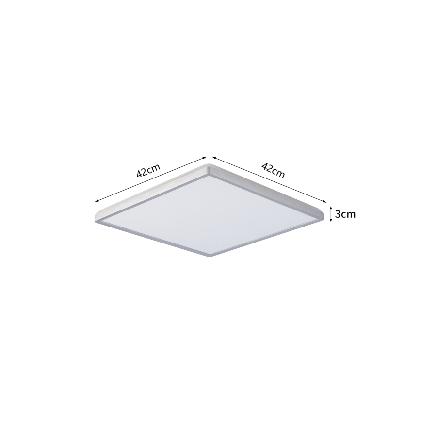 Brilagi - Plafón LED para baño ULTRA SLIM LED/24W/230V 42x42 cm plateado IP54