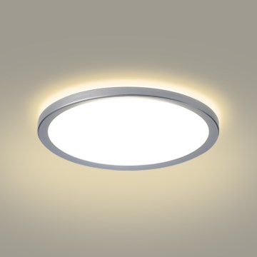 Brilagi - Lámpara de techo LED para baño ULTRA SLIM LED/24W/230V Ø 42 cm plateada IP54