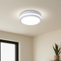 Brilagi - Lámpara de techo LED para exterior con sensor BENE LED/18W/230V Ø 21,5 cm blanca IP54