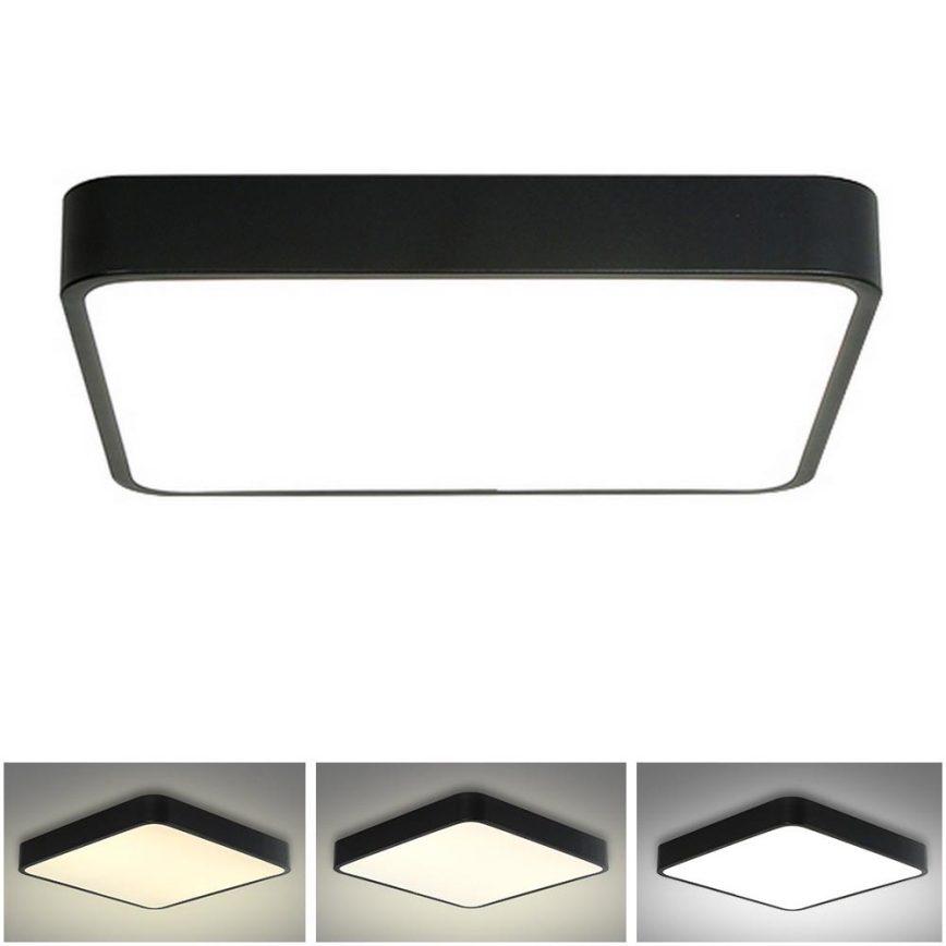 Brilagi - Lámpara de techo LED POOL LED/36W/230V 3000/4500/6000K 40x40 cm negra
