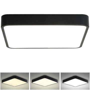 Brilagi - Lámpara de techo LED POOL SQUARE LED/48W/230V 3000/4500/6000K 50x50 cm negra