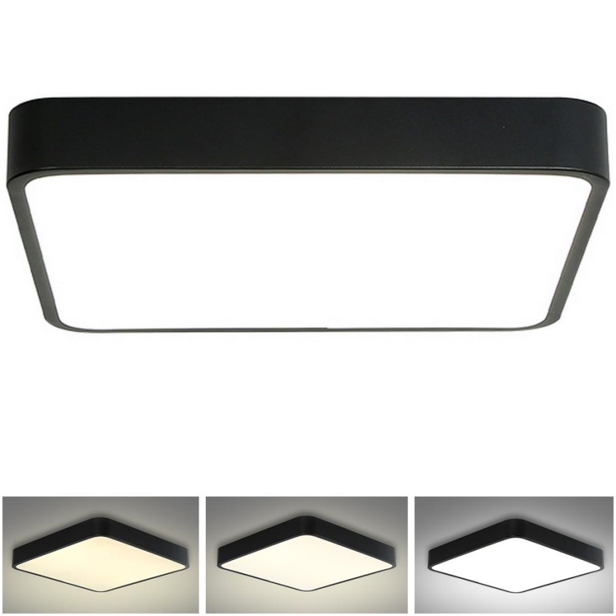 Brilagi - Lámpara de techo LED POOL SQUARE LED/48W/230V 3000/4500/6000K 50x50 cm negra