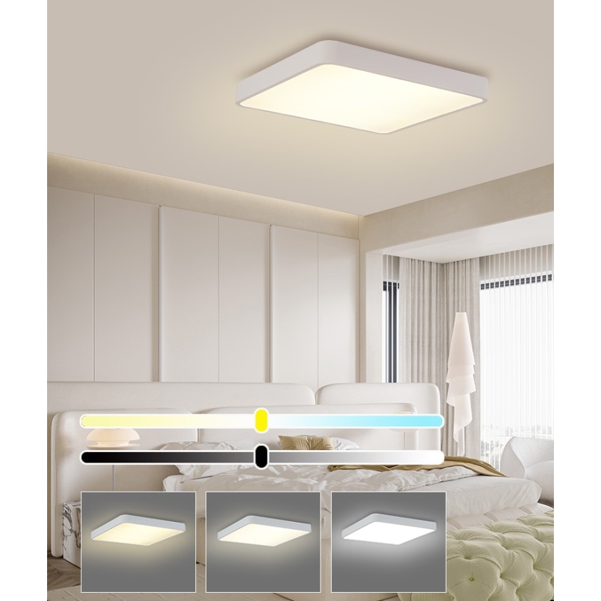 Brilagi - Luminaria LED de techo POOL SQUARE LED/48W/230V 3000/4500/6000K 50x50 cm blanca