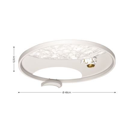 Brilagi - Lámpara de techo LED regulable ASTRO LED/20W/230V 3000/4000/6000K + mando a distancia