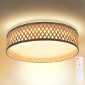 Brilagi - Lámpara de techo LED regulable CAMILA LED/48W/230V 3000-6500K bambú Ø 40 cm + mando a distancia