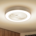 Brilagi - Lámpara de techo LED regulable con ventilador LED/30W/230V 3000-6500K blanca + mando a distancia