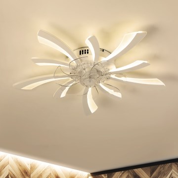 Brilagi - Lámpara de techo LED regulable con ventilador LED/50W/230V 3000-6500K blanca + mando a distancia