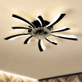 Brilagi - Lámpara de techo LED regulable con ventilador LED/50W/230V 3000-6500K negra + mando a distancia