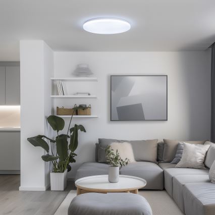 Brilagi - Luminaria de techo LED regulable SMART LED/36W/230V Ø 48 cm 3000-6000K Wi-Fi Tuya Beacon + mando a distancia