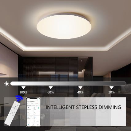 Brilagi - Luminaria de techo LED regulable SMART LED/36W/230V Ø 48 cm 3000-6000K Wi-Fi Tuya Beacon + mando a distancia