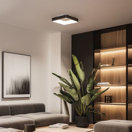 Brilagi - Luminaria de techo LED regulable FALCON II LED/80W/230V 3000-6500K 40x40 cm negra + mando a distancia