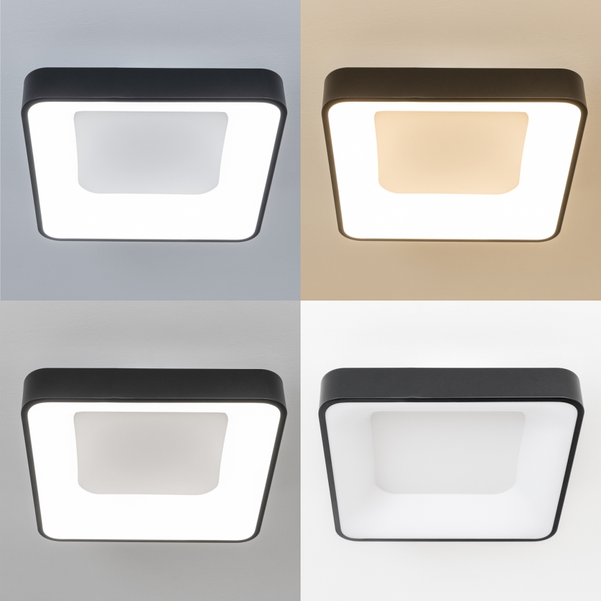 Brilagi - Luminaria de techo LED regulable FALCON II LED/80W/230V 3000-6500K 40x40 cm negra + mando a distancia