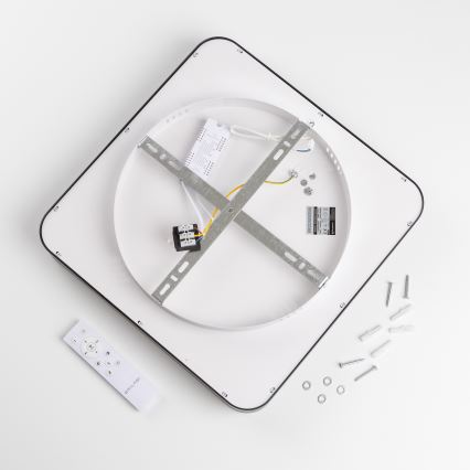 Brilagi - Luminaria de techo LED regulable FALCON II LED/80W/230V 3000-6500K 40x40 cm negra + mando a distancia