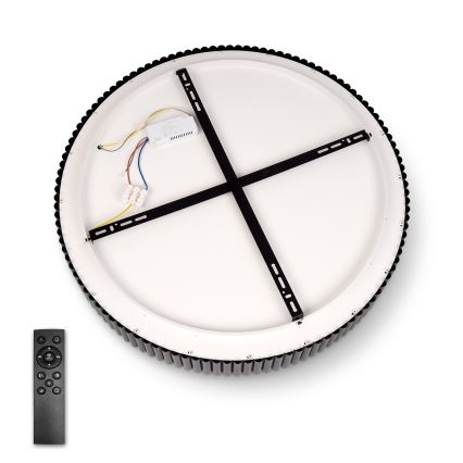 Brilagi - Plafón LED regulable FALCON MODERN, 54 W, 230 V, 3000–6500 K, Ø 60 cm, negro, con control remoto