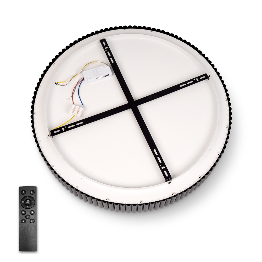 Brilagi - Plafón LED regulable FALCON MODERN, 54 W, 230 V, 3000–6500 K, Ø 60 cm, negro, con control remoto