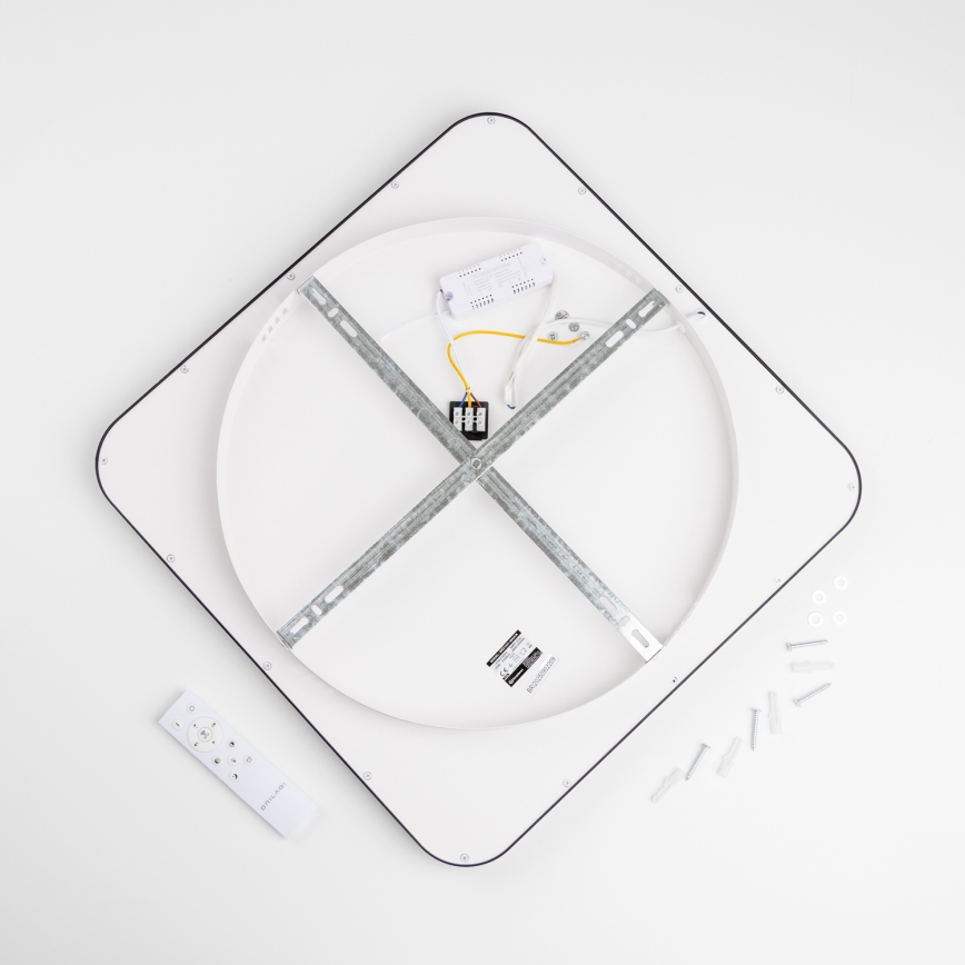 Brilagi - Luminaria de techo LED regulable FALCON SLIM LED/50W/230V 3000-6500K 50x50 cm negra + mando a distancia