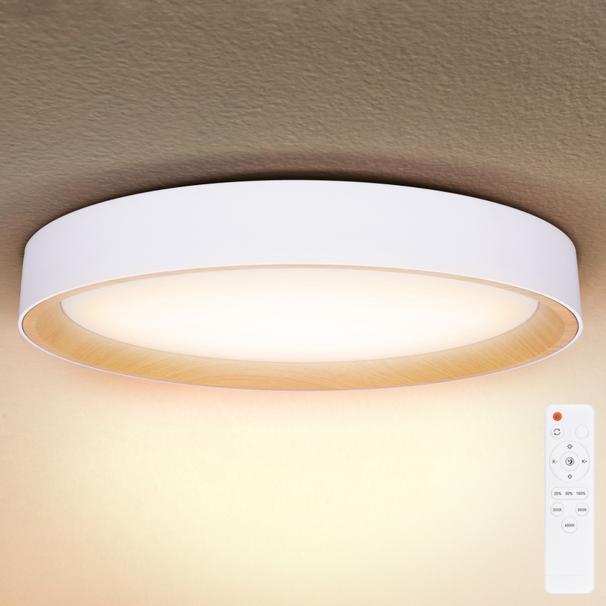 Brilagi - Lámpara de techo LED regulable LARIOS LED/72W/230V blanca Ø 59 cm + mando a distancia