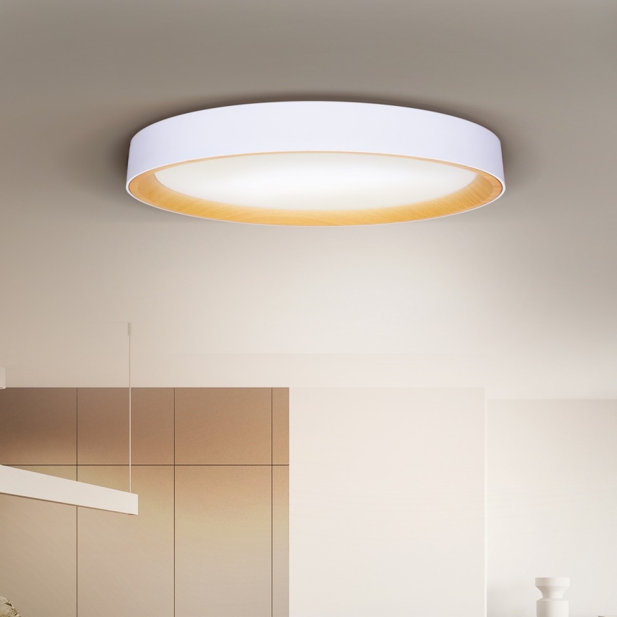 Brilagi - Lámpara de techo LED regulable LARIOS LED/72W/230V blanca Ø 59 cm + mando a distancia