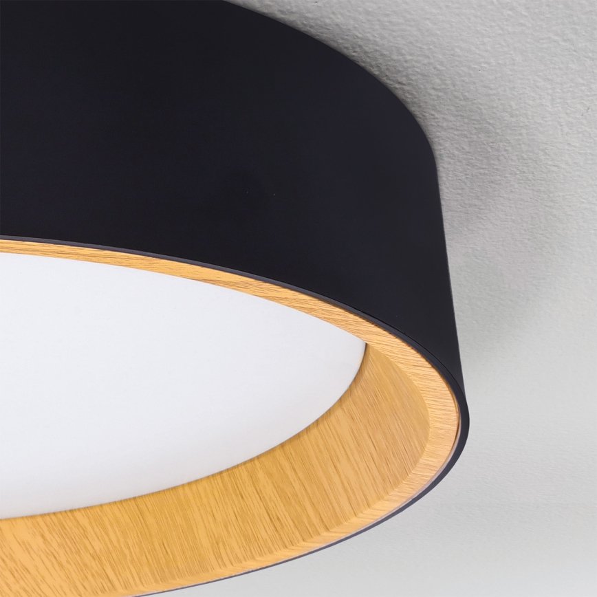 Brilagi - Luminaria de techo LED regulable LARIOS LED/72W/230V 3000-6500K negra Ø 59 cm + mando a distancia