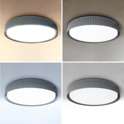 Brilagi - Lámpara de techo LED regulable LUCIA LED/48W/230V 3000-6500K Ø 41 cm gris + mando a distancia