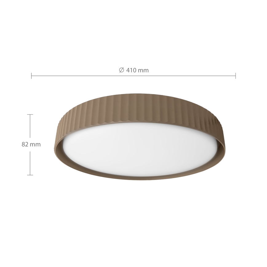 Brilagi - Luminaria de techo LED regulable LUCIA LED/48W/230V 3000-6500K Ø 41 cm marrón + mando a distancia