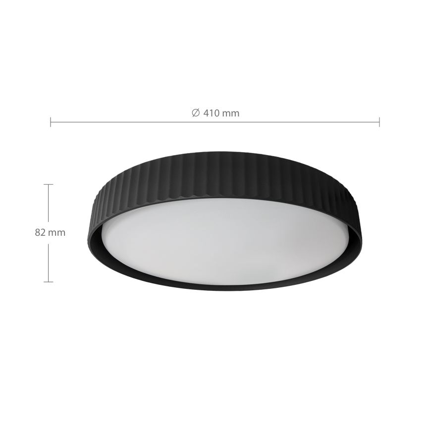 Brilagi - Lámpara de techo LED regulable LUCIA LED/48W/230V 3000-6500K Ø 41 cm negra + mando a distancia