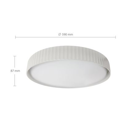 Brilagi - Lámpara de techo LED regulable LUCIA LED/60W/230V 3000-6500K diámetro 59 cm blanca + mando a distancia