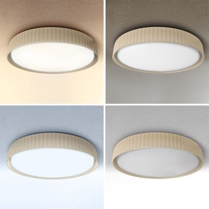 Brilagi - Lámpara de techo LED regulable LUCIA LED/60W/230V 3000-6500K diámetro 59 cm beige + control remoto