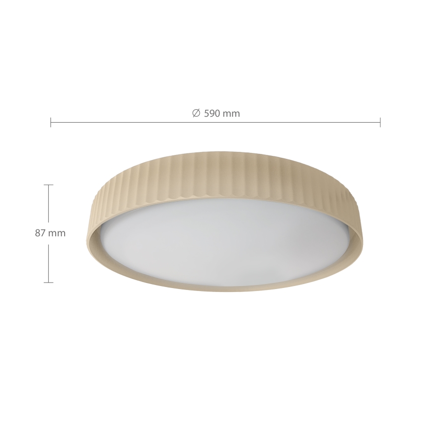 Brilagi - Lámpara de techo LED regulable LUCIA LED/60W/230V 3000-6500K diámetro 59 cm beige + control remoto