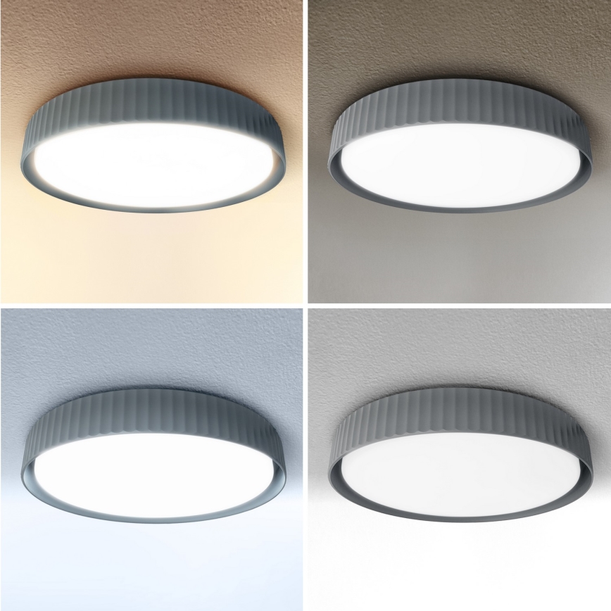 Brilagi - Luminaria de techo LED regulable LUCIA LED 60 W / 230 V / 3000–6500 K diámetro 59 cm gris + mando a distancia