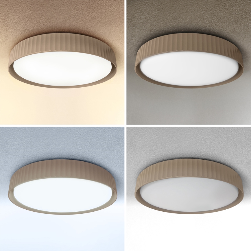 Brilagi - Lámpara de techo LED regulable LUCIA LED/60W/230V 3000-6500K Ø 59 cm marrón + mando a distancia