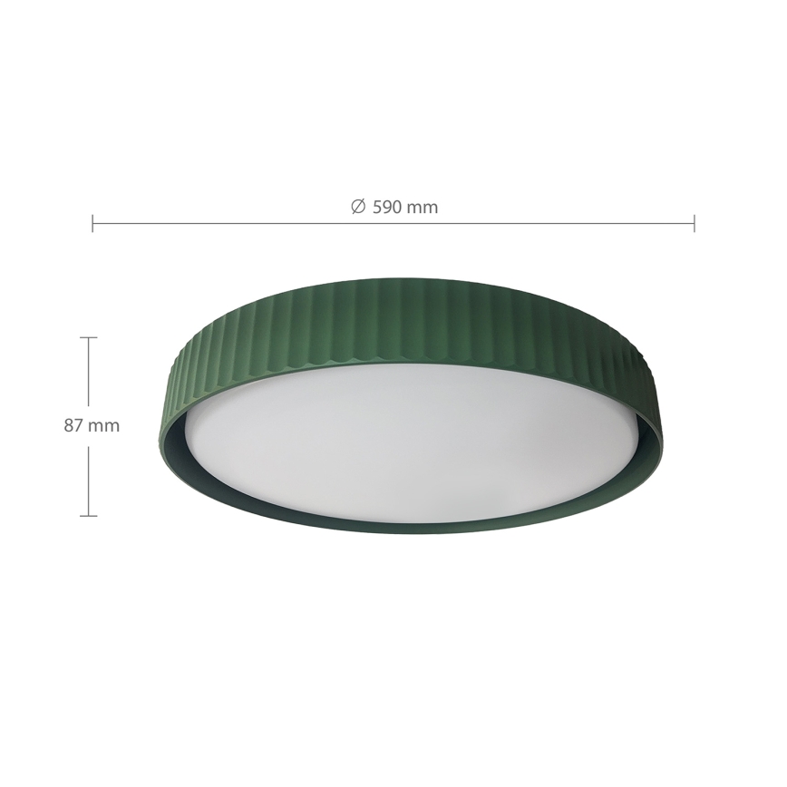 Brilagi - Luminaria de techo LED regulable LUCIA LED/60W/230V 3000-6500K Ø 59 cm verde + control remoto