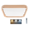 Brilagi - Lámpara de techo LED regulable MANAROLA CUBIC LED/24W/230V 3000-6500K pino + mando a distancia