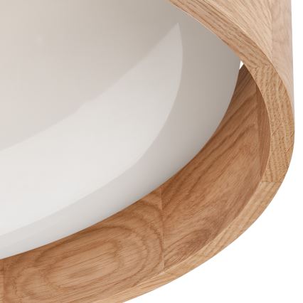 Brilagi - Luminaria de techo LED regulable MANAROLA LED/24W/230V Ø 42 cm 3000-6500K roble + mando a distancia