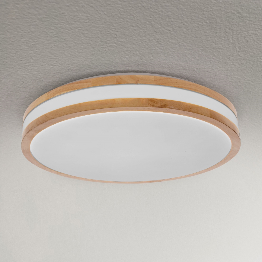 Brilagi - Lámpara de techo LED regulable MOLINA LED/48W/230V 3000-6500K roble Ø 38 cm + mando a distancia