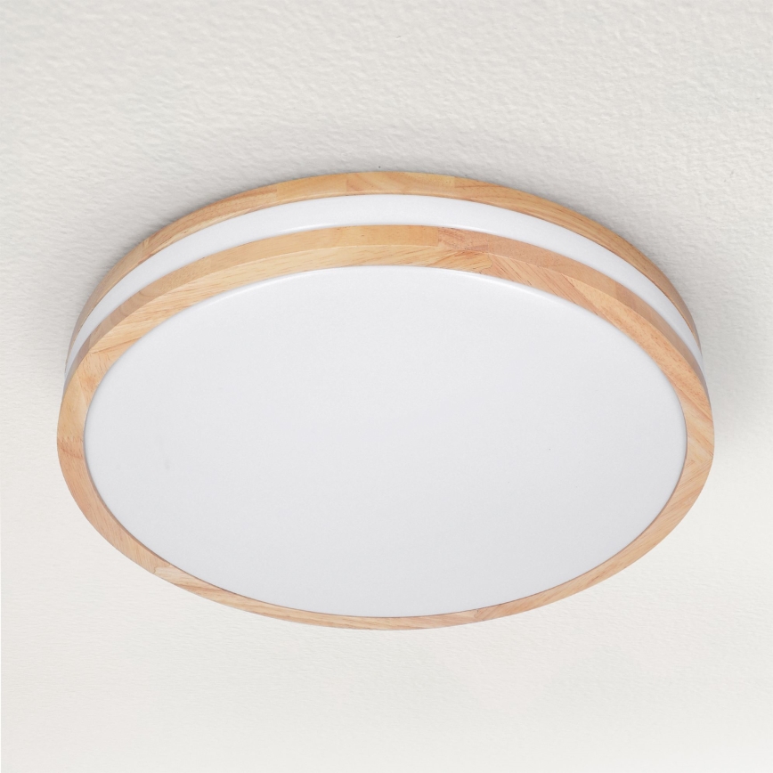 Brilagi - Lámpara de techo LED regulable MOLINA LED/48W/230V 3000-6500K roble Ø 38 cm + mando a distancia