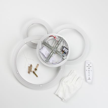 Brilagi - Lámpara de techo LED regulable ORBITS LED/40W/230V 3000-6500K blanco + control remoto