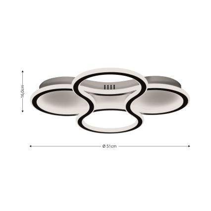 Brilagi - Lámpara de techo LED regulable ORELLI LED/53W/230V 3000/4000/6000K + mando a distancia