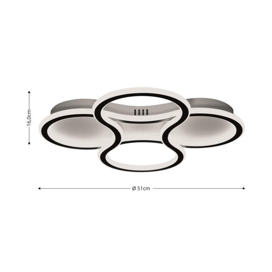 Brilagi - Lámpara de techo LED regulable ORELLI LED/53W/230V 3000/4000/6000K + mando a distancia