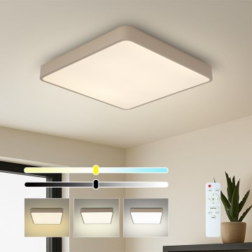 Brilagi - Lámpara de techo LED regulable POOL LED/36W/230V 3000-6000K 40x40 cm beige + mando a distancia