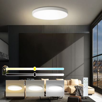 Brilagi - Lámpara de techo LED regulable POOL SMART LED/100W/230V 3000-6000K diámetro 80 cm Wi-Fi Tuya blanca + control remoto