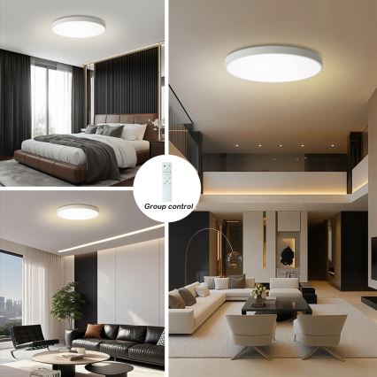 Brilagi - Lámpara de techo LED regulable POOL SMART LED/100W/230V 3000-6000K diámetro 80 cm Wi-Fi Tuya blanca + control remoto