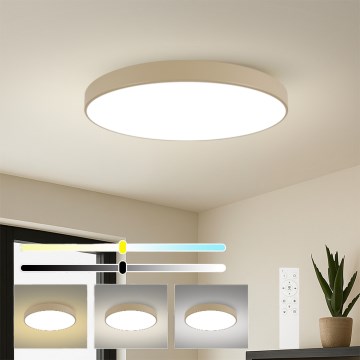Brilagi - Lámpara de techo LED regulable POOL SMART LED/128W/230V 3000-6000K 100 cm beige Wi-Fi Tuya + control remoto