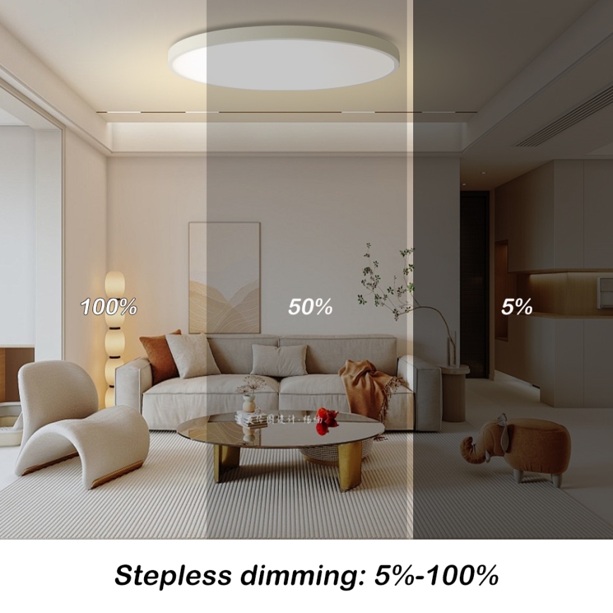 Brilagi - Lámpara de techo LED regulable POOL SMART LED/128W/230V 3000-6000K de 100 cm Wi-Fi Tuya blanca + mando a distancia